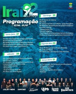 Banner de Divulgação Evento Comemorativo Iraí - RS